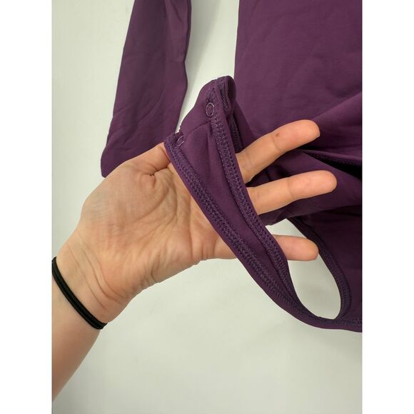 Aritzia Babaton Contour Long Sleeve
Bodysuit Thong Dewberry Purple Sz M NWOT - Picture 5 of 8